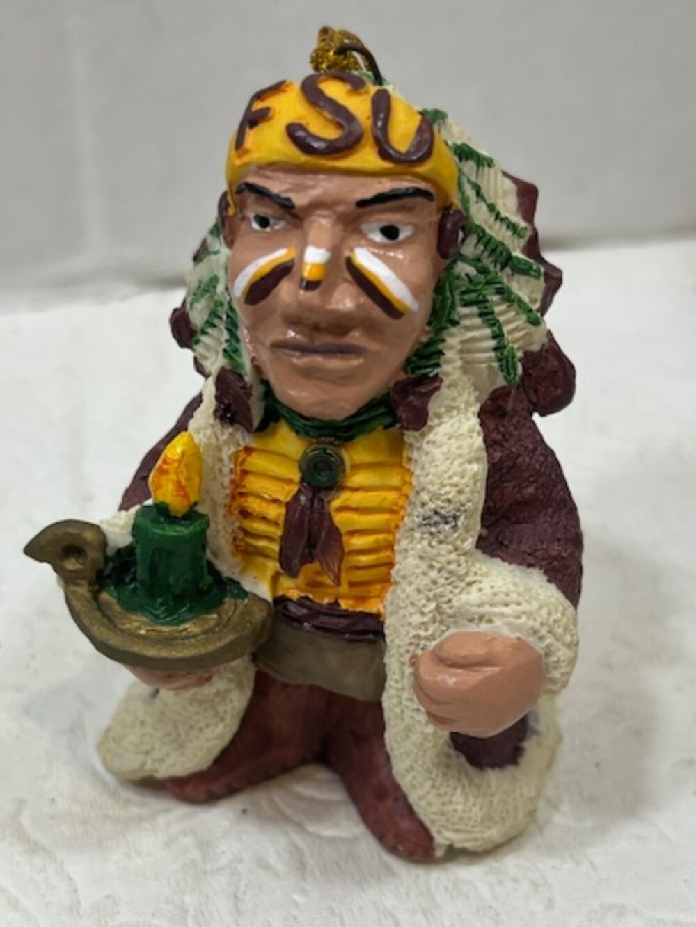 VTG Florida State University Seminoles Mascot Christmas Hanging Ornament 3.5"